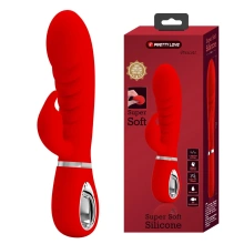 Wibrator Króliczek Prescott Red 7 Function Vibrations Pretty Love Czerwony | 100% ORYGINAŁ| DYSKRETNA PRZESYŁKA